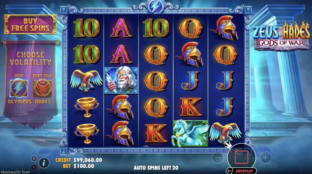 Zeus vs Hades Gods of War
