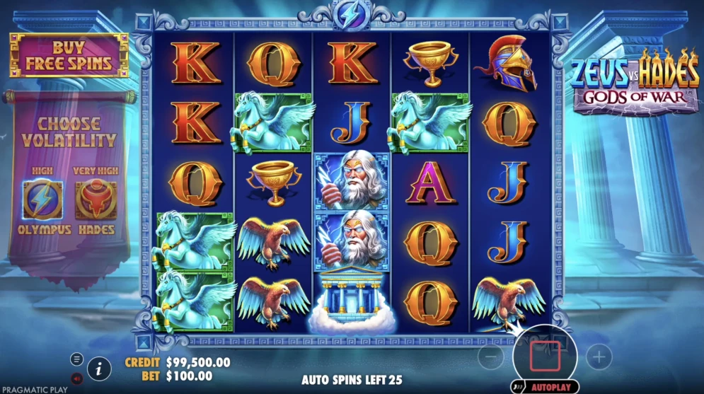 Zeus vs Hades Gods of War