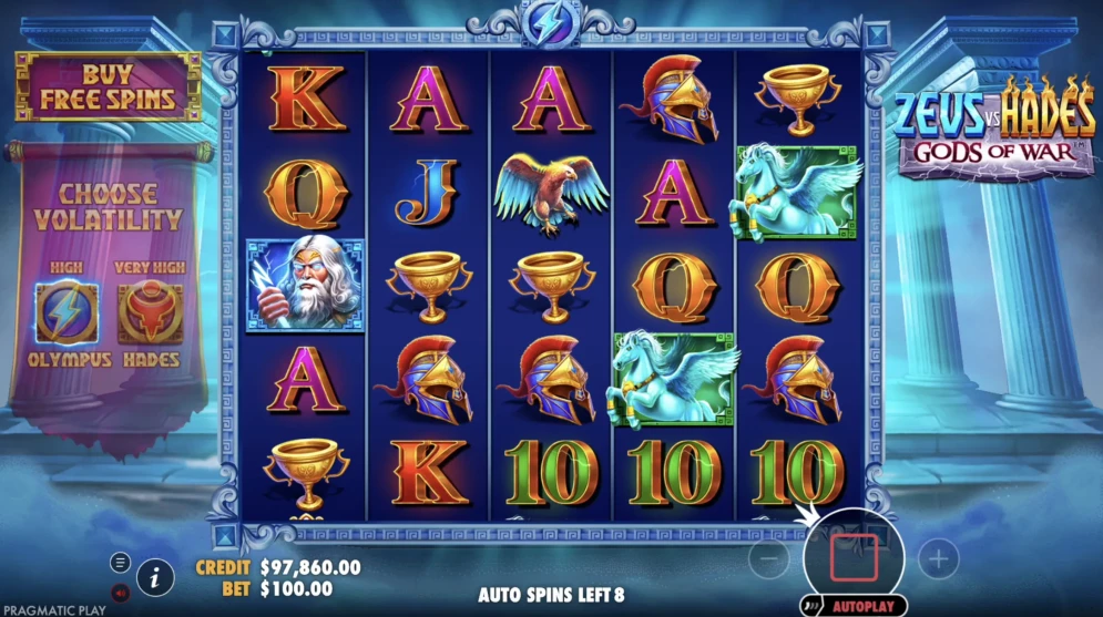 Zeus vs Hades Gods of War