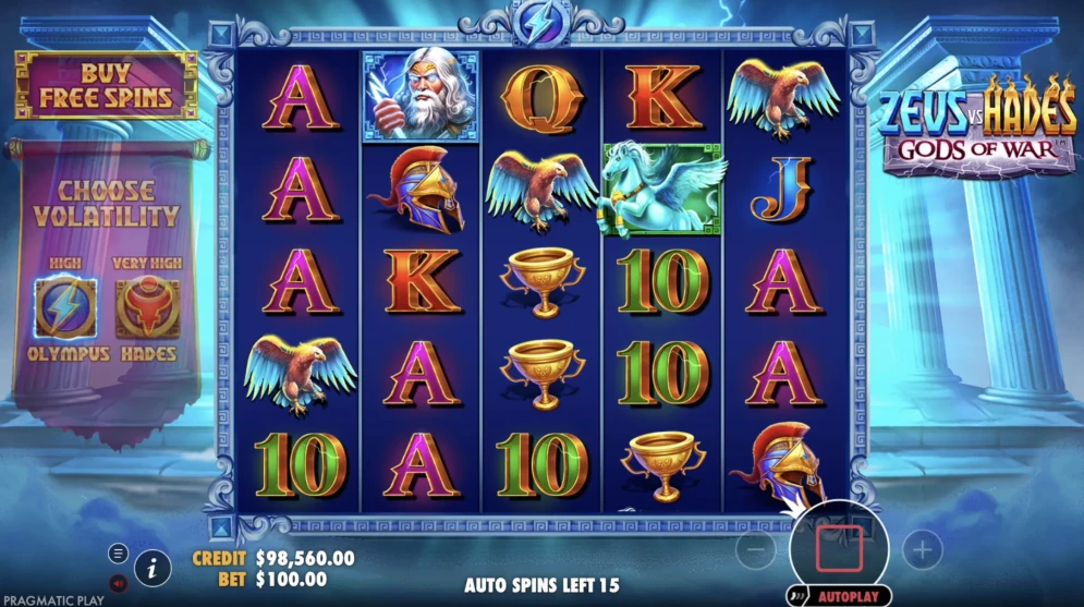 Zeus vs Hades Gods of War